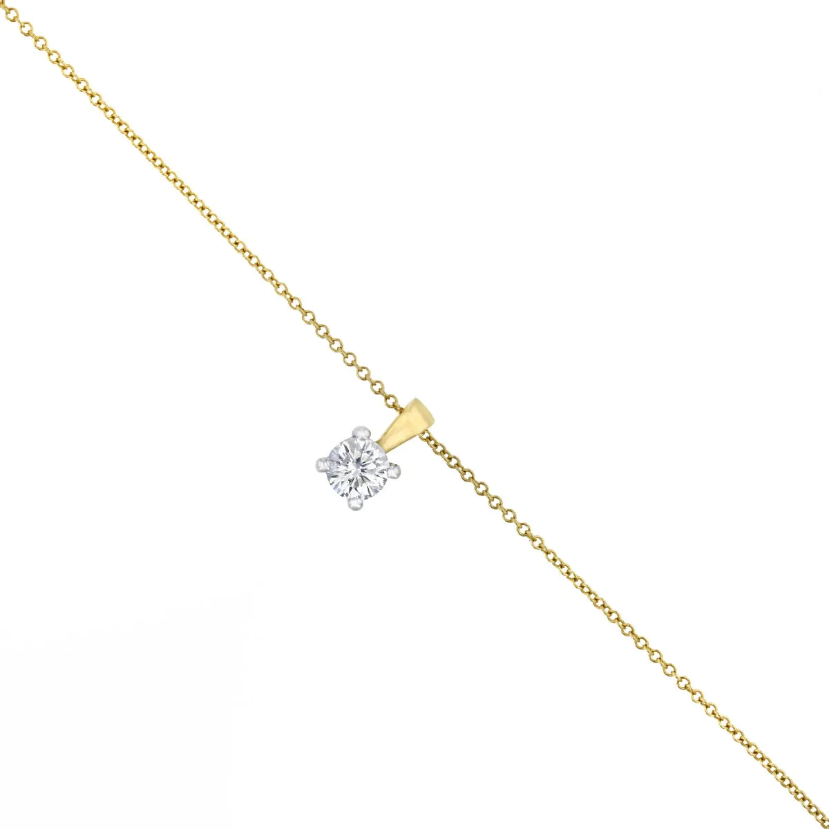 0.29ct Brilliant Cut Diamond Rubover Pendant | Pre-Loved | 9K Yellow Gold
