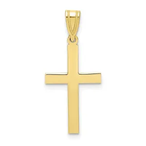 10KY Sand Blasted Cross Pendant