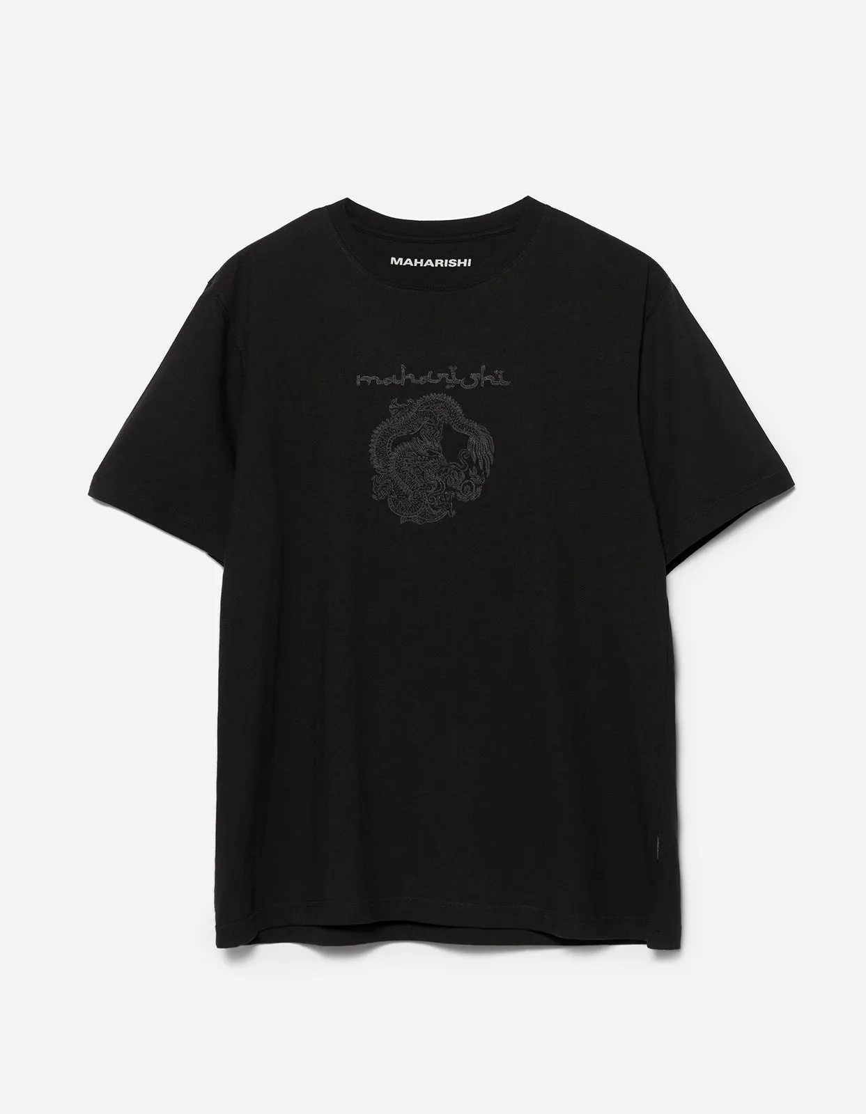 5242 Thar Dragon Embroidered T-Shirt Black