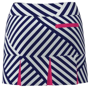 AB SPORT Women's Cross Geo Print Back Pleat Golf Skirt BSKG05-NCGP