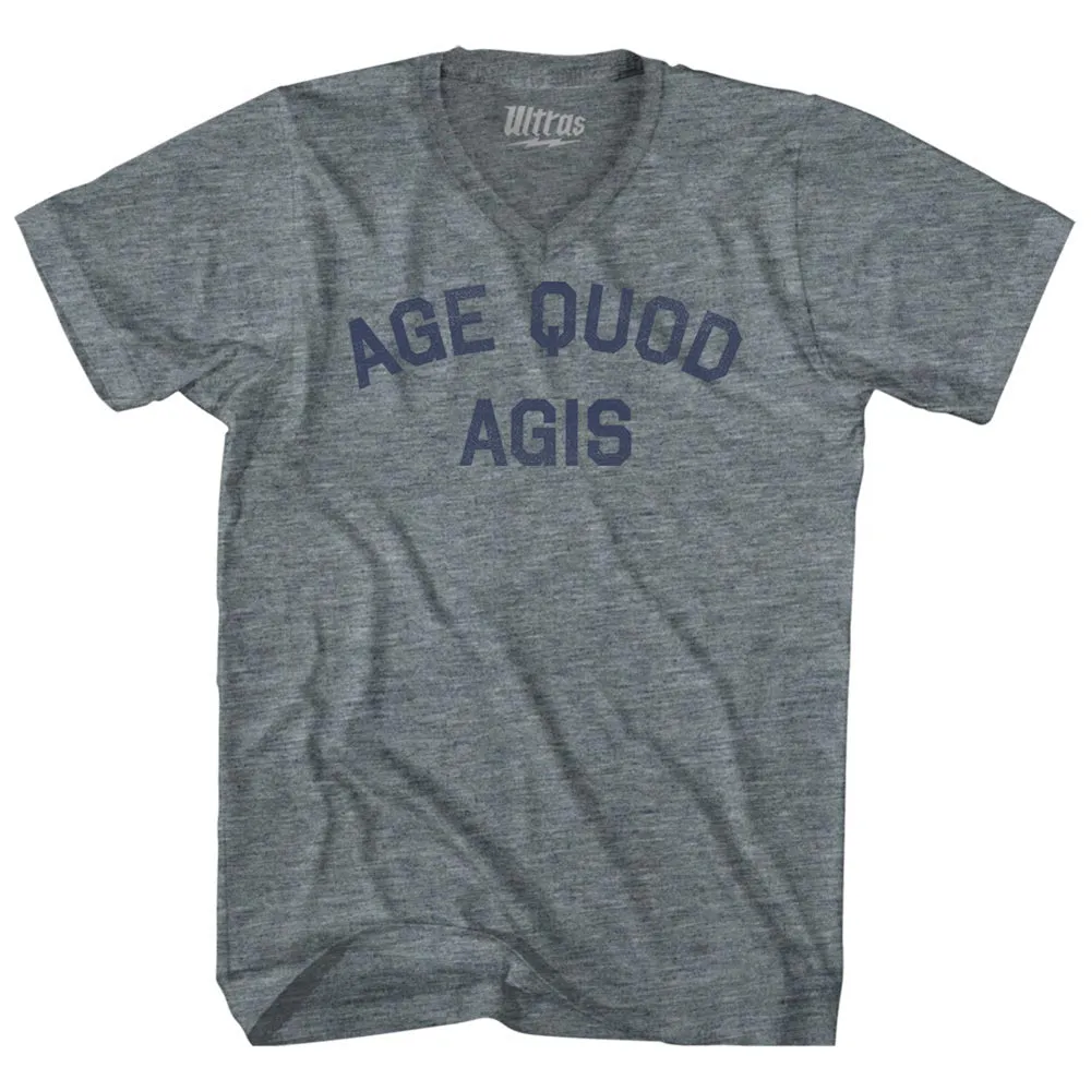 Age Quod Agis Adult Tri-Blend V-neck T-shirt