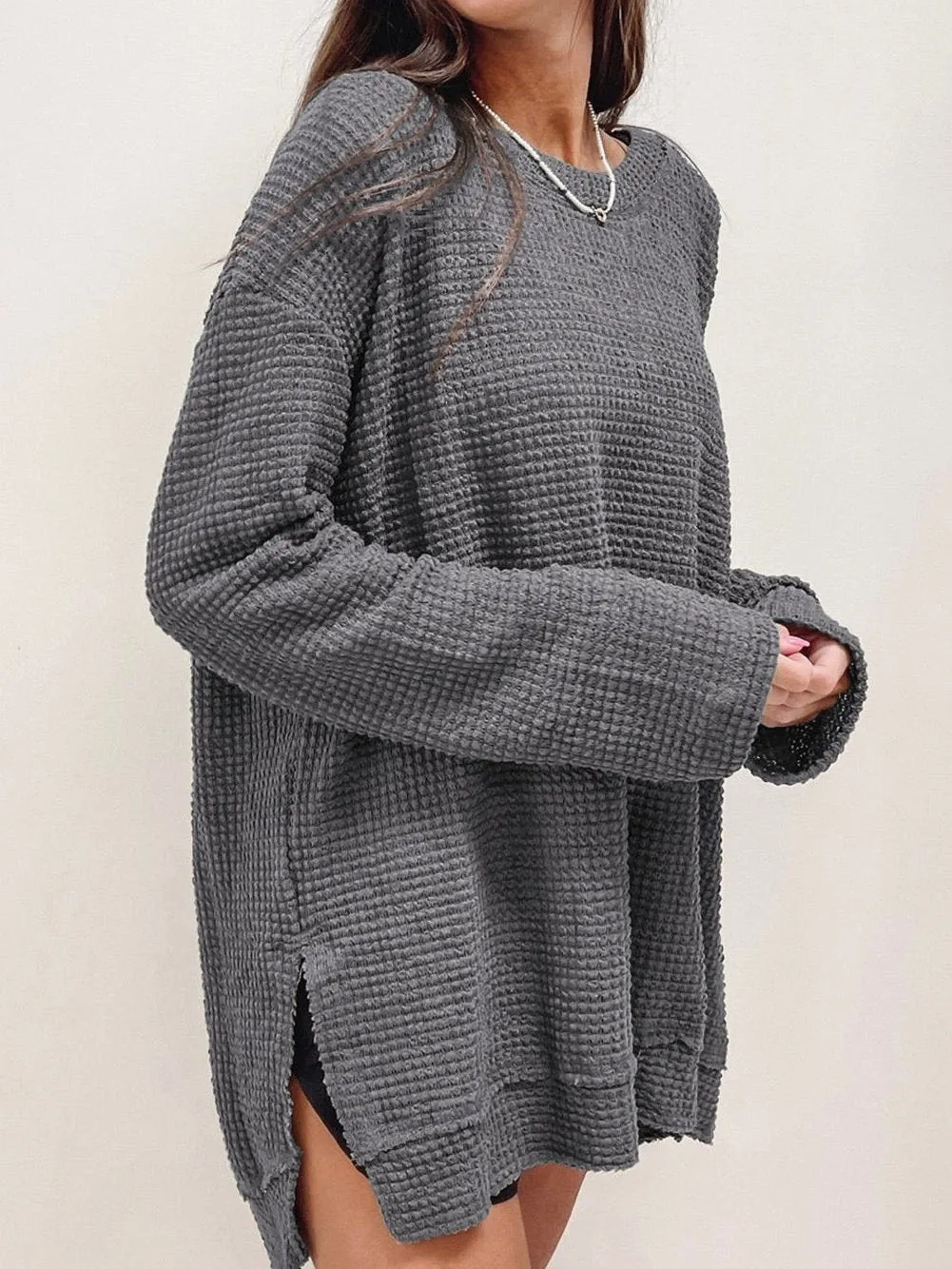 Autumn Waffle Knit Top
