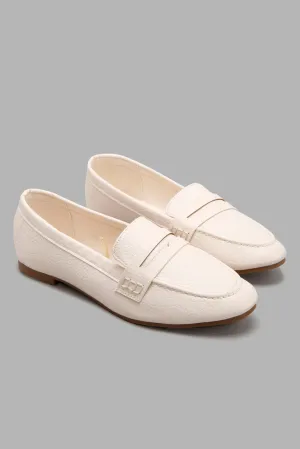 Beige Flat Loafer