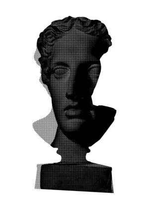 Bust 2 Black and White Print