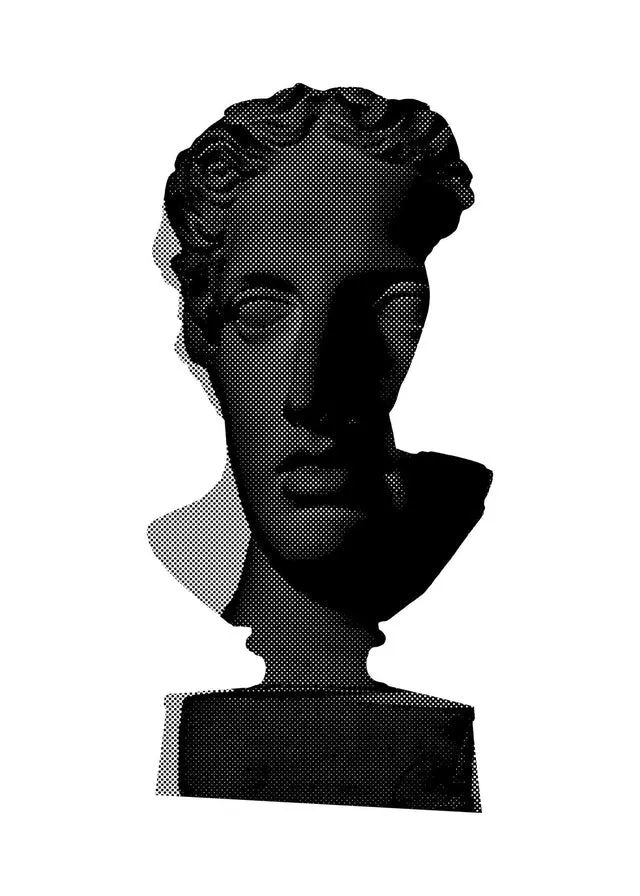 Bust 2 Black and White Print