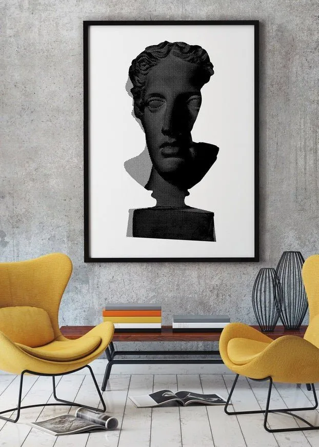 Bust 2 Black and White Print