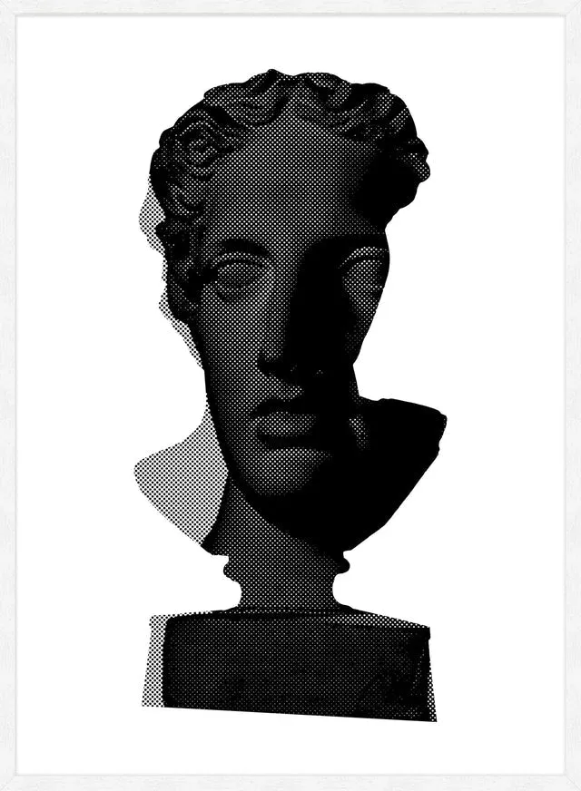 Bust 2 Black and White Print