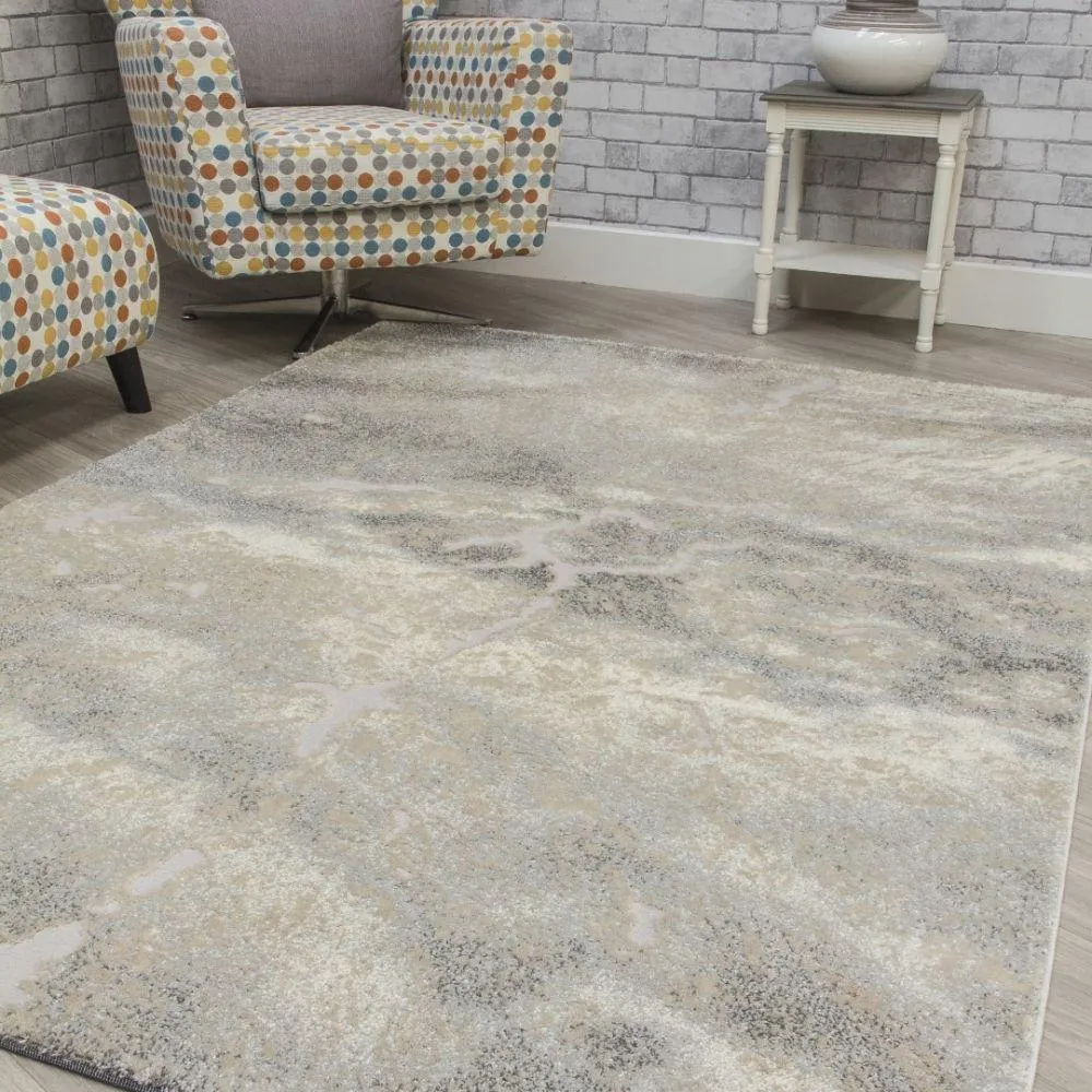 Callisto Mist Grey Beige Rug | Abstract Modern Motives
