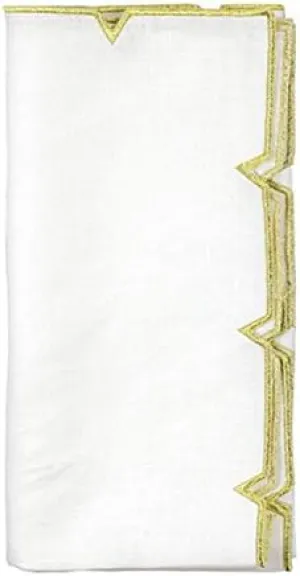 Divot White and Gold Napkin