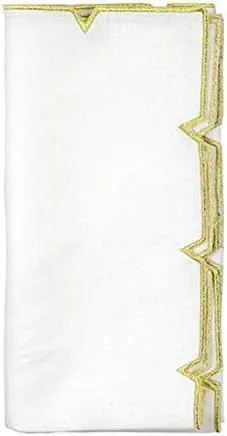 Divot White and Gold Napkin