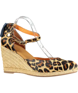 Fairfax & Favor Beige Monaco Wedge Sandals UK 8 EU 41 👠