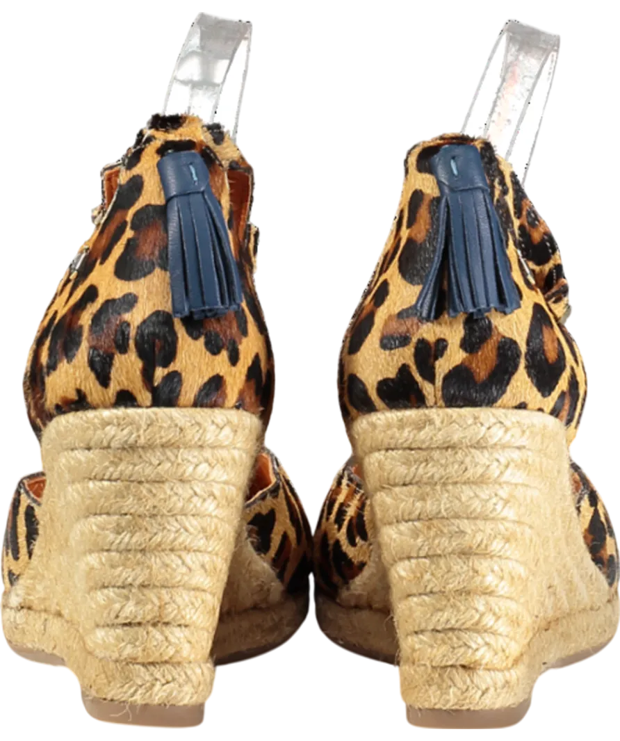 Fairfax & Favor Beige Monaco Wedge Sandals UK 8 EU 41 👠