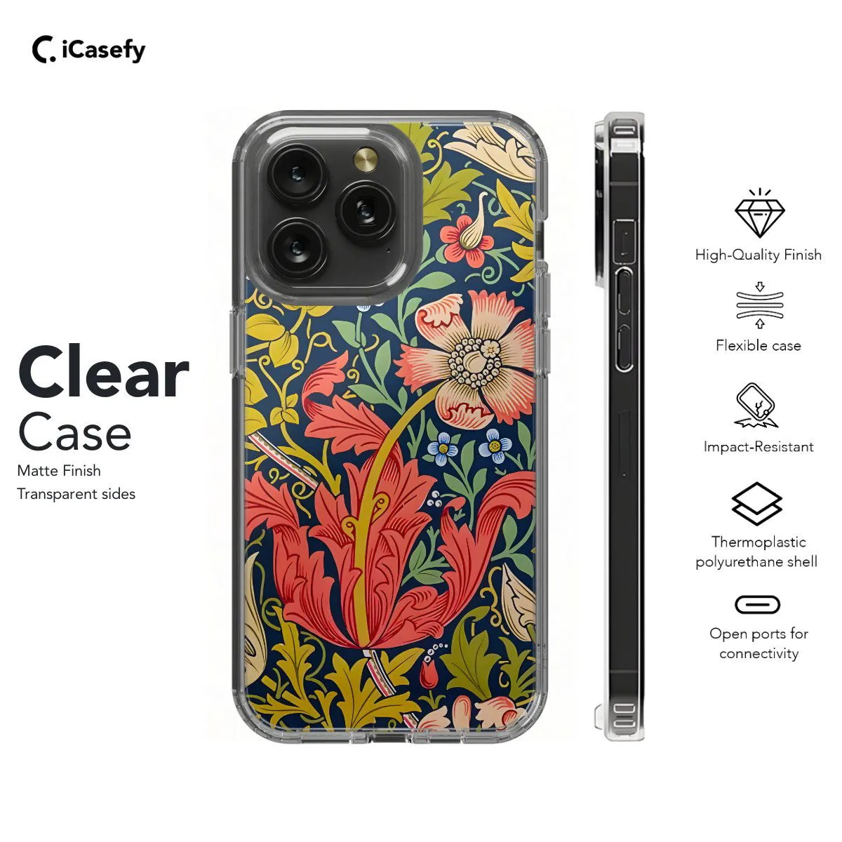 Floral William Phone Case iPhone Samsung Pixel & More