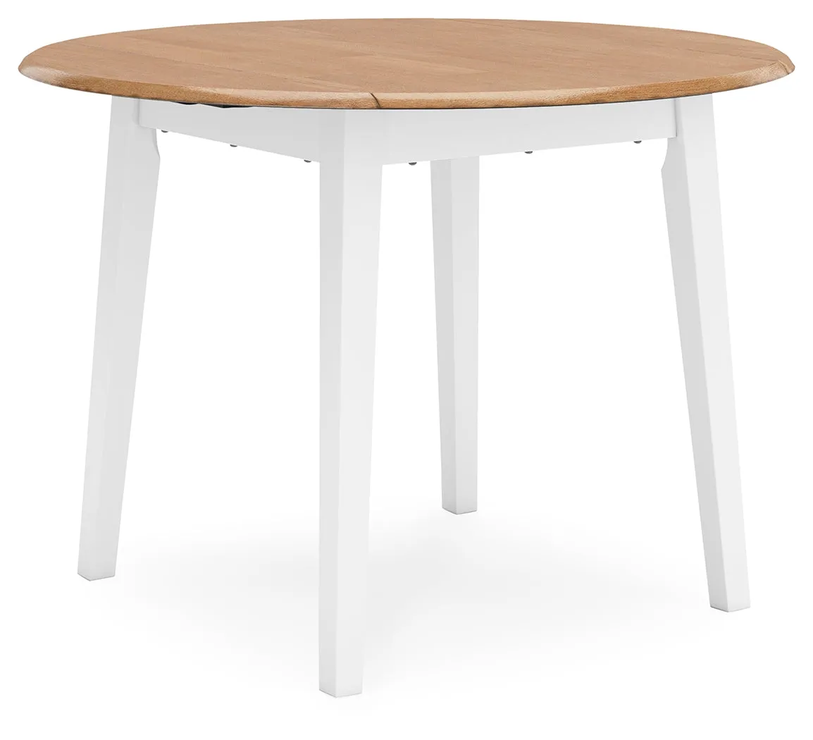 Gesthaven Dining Table and 4 Chairs in Natural/White