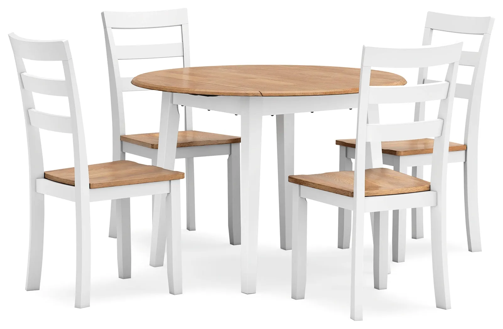 Gesthaven Dining Table and 4 Chairs in Natural/White