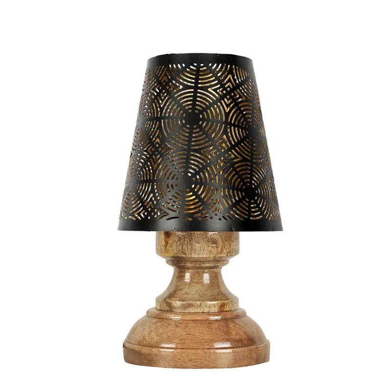 Harolda Etched Table Lamp  - Black