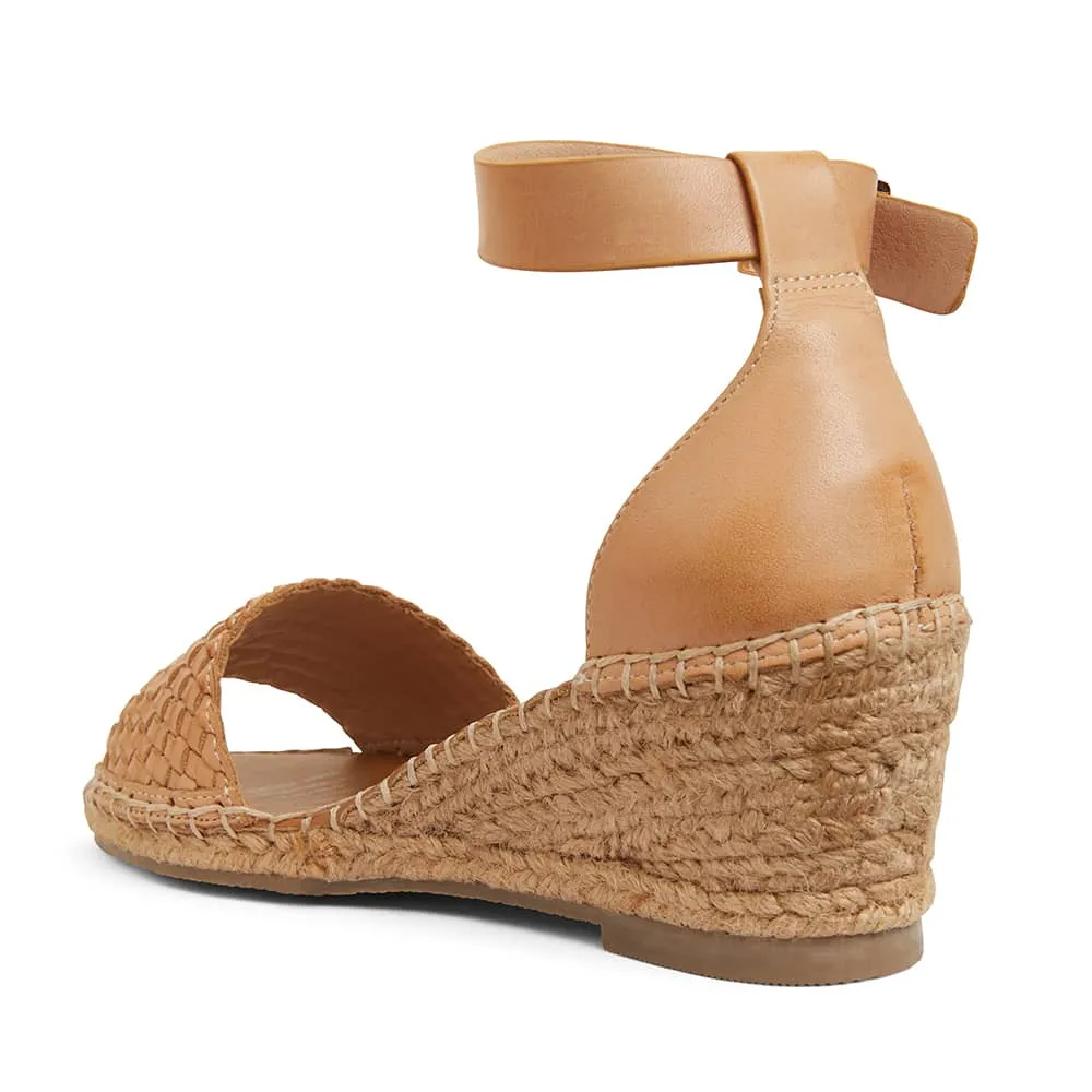 Havanna Espadrille in Natural Weave Leather