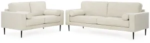 Hazela Sofa and Loveseat in Sandstone