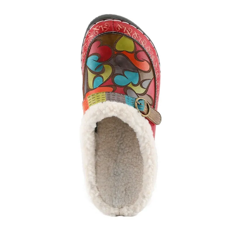 L'Artiste by Spring Step Yalla Slippers in Red Multi - Women's