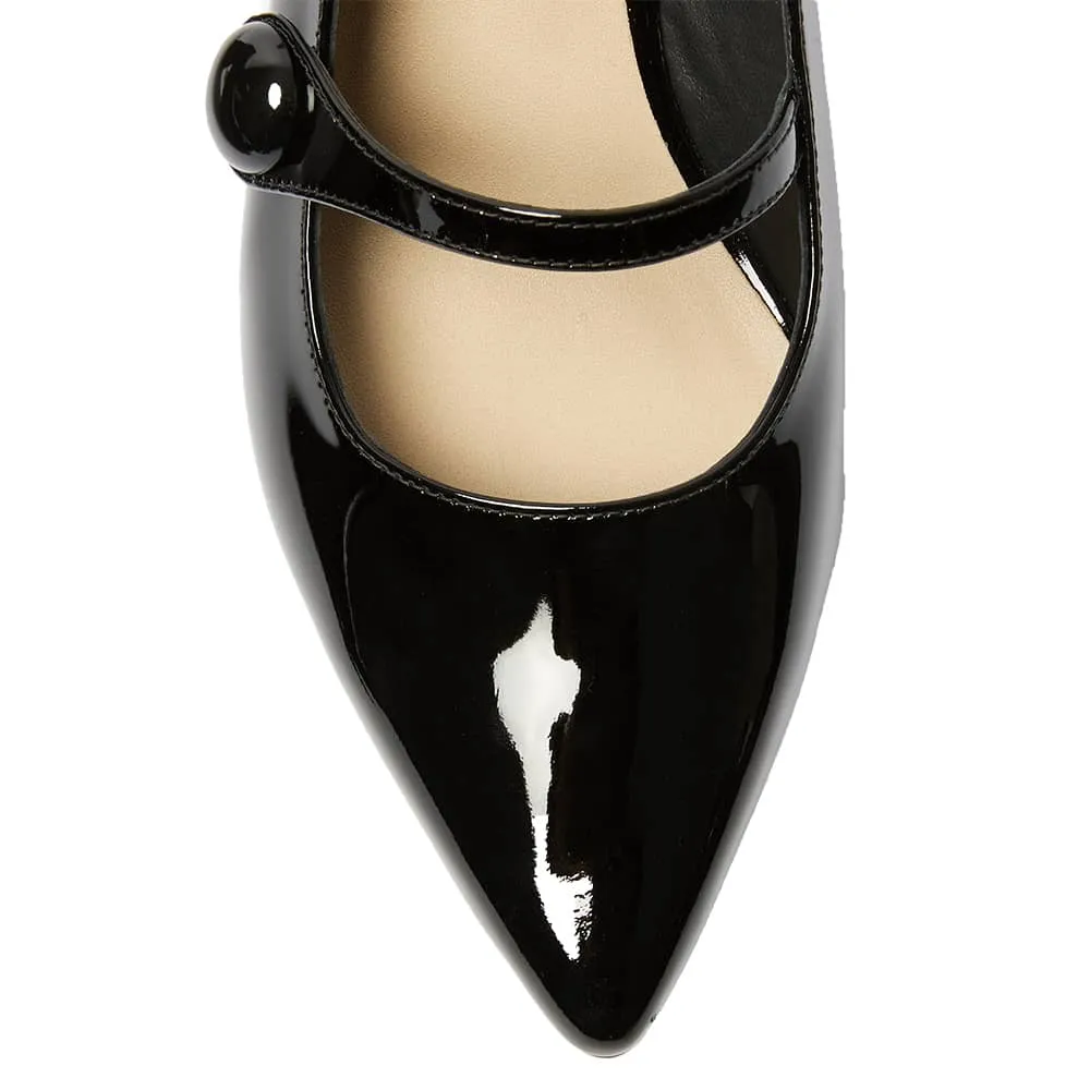 Lillian Heel in Black Patent