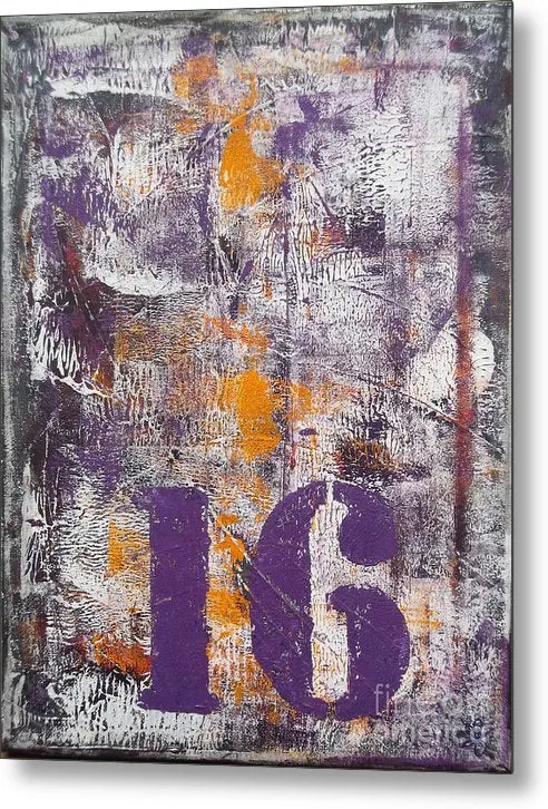 LUCKY NUMBER 16 - Metal Print #1061