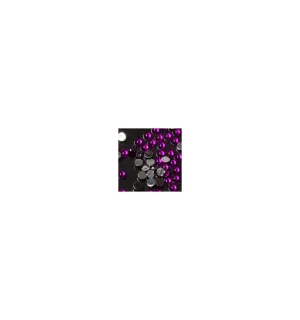 Magnetic Rhinestone Round Fuchsia Medium 100 pcs