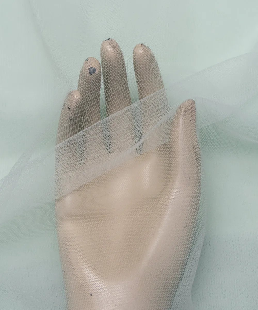 Mint Colour Plain Net Fabric