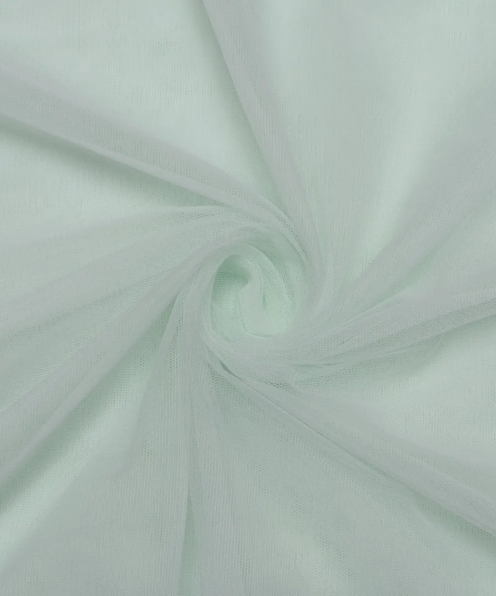 Mint Colour Plain Net Fabric