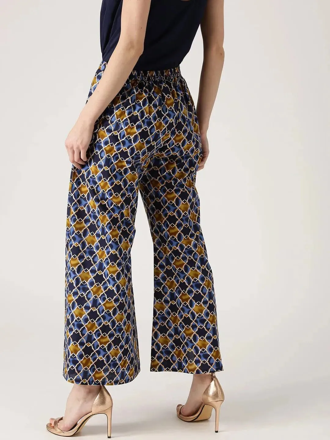 Multicoloured Abstract Cotton Palazzos