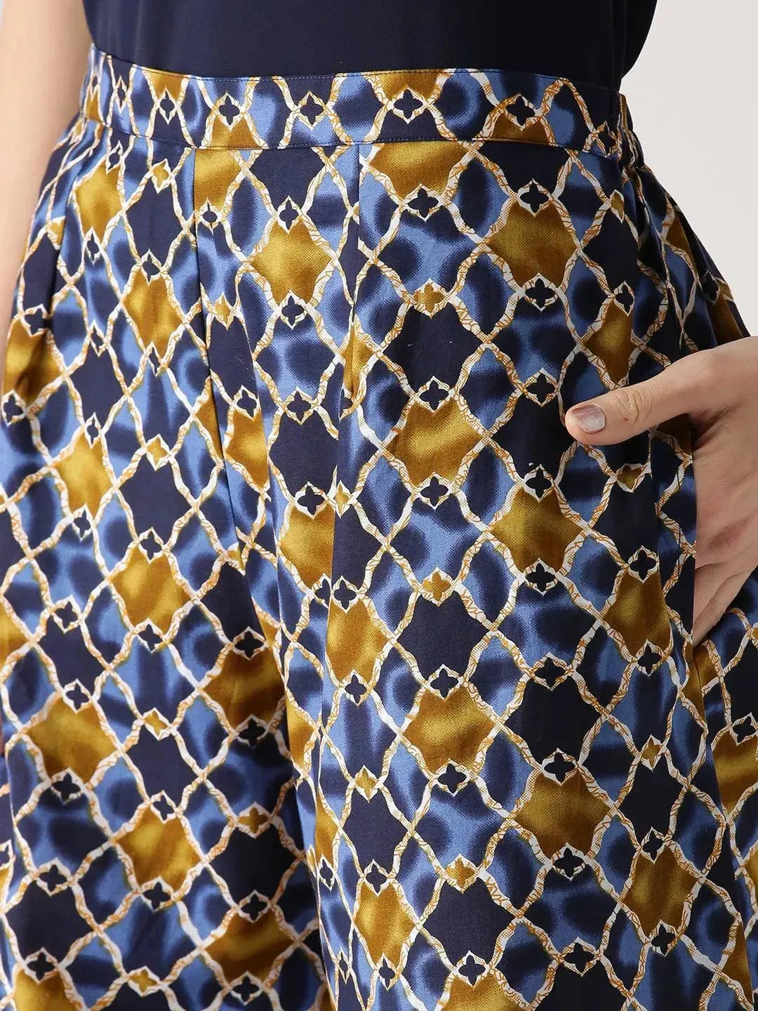 Multicoloured Abstract Cotton Palazzos