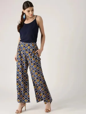Multicoloured Abstract Cotton Palazzos