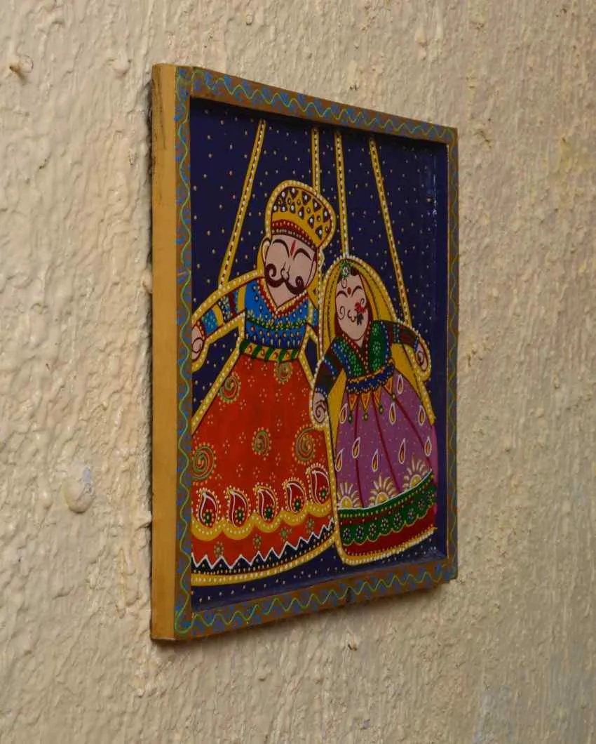Puppet Art Hand Painted Square Wall Decorative