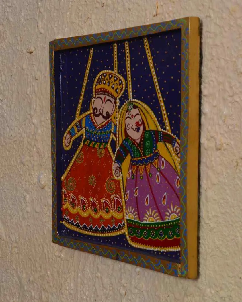 Puppet Art Hand Painted Square Wall Decorative