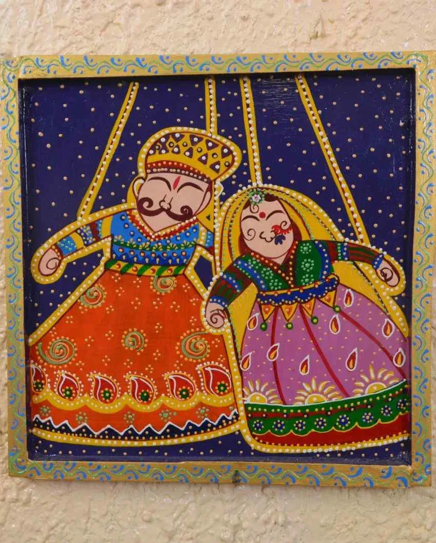 Puppet Art Hand Painted Square Wall Decorative
