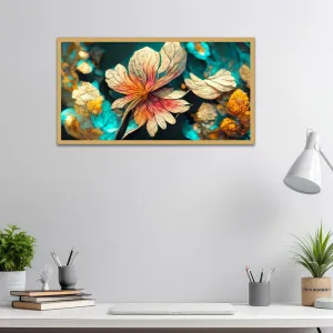 Riam Floral Wall Painting With Frame