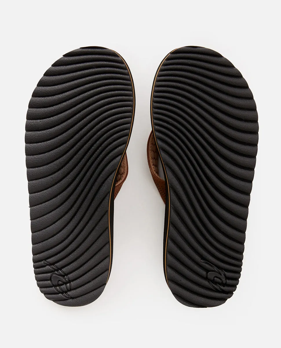 Rip Curl Chiba Open Toe Flip Flops Brown/Black TCTG47-1522