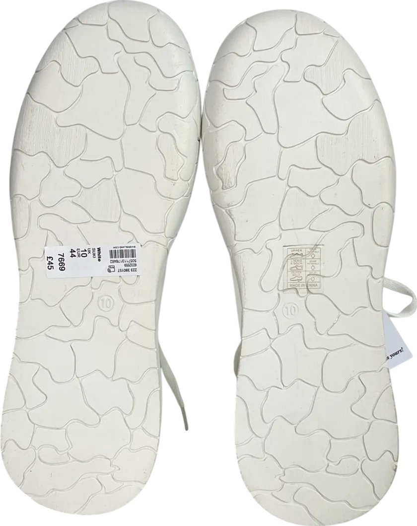 River Island White Platform Lace Up Trainers UK 10 EU 44 👞