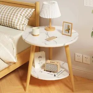 Round Marble Bedside Coffee Table