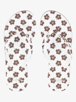 Roxy Women's Portofino Flip Flops Light Brown/White ARJL100870-BW3