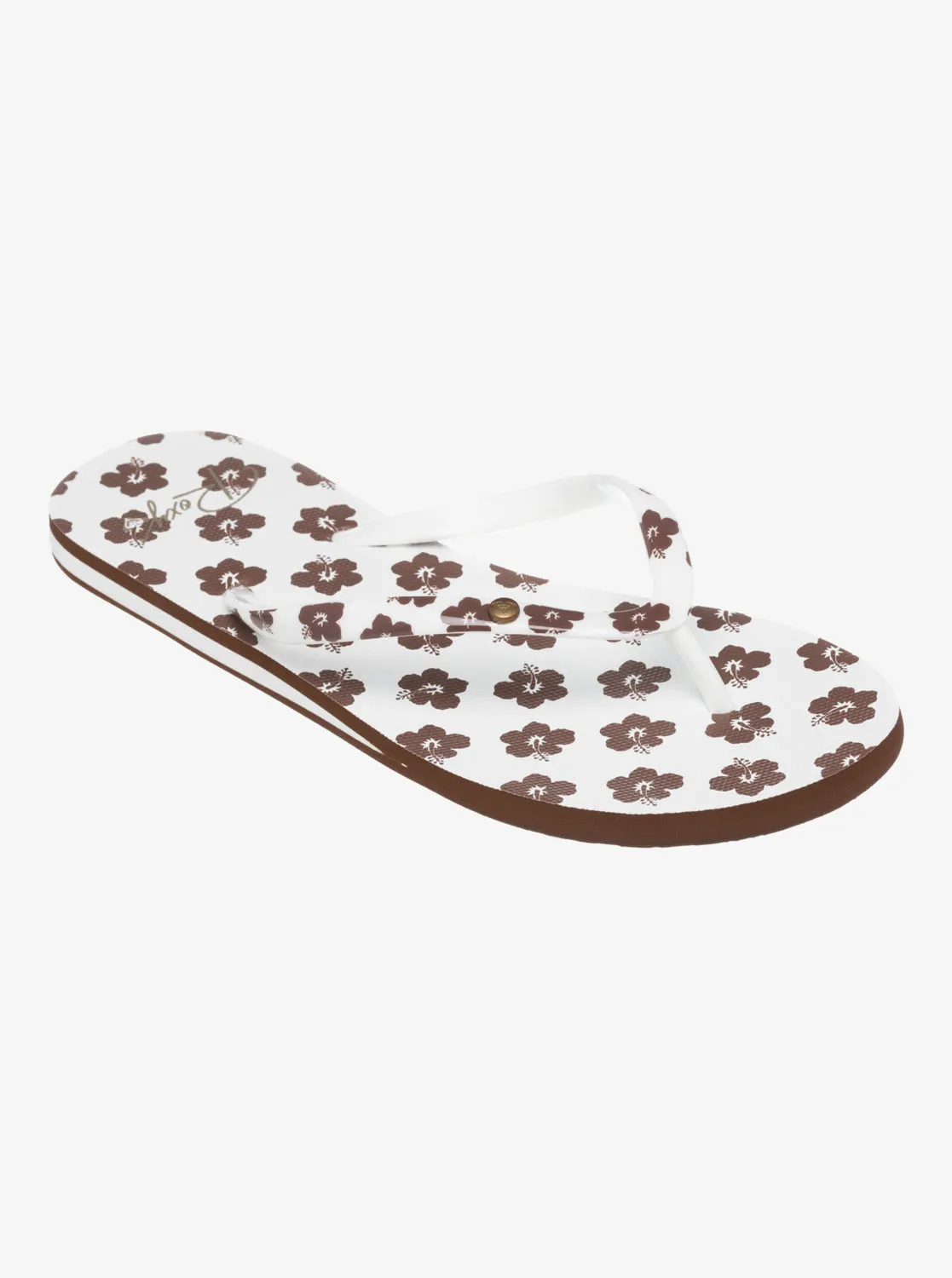 Roxy Women's Portofino Flip Flops Light Brown/White ARJL100870-BW3