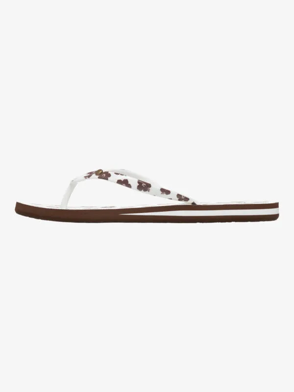 Roxy Women's Portofino Flip Flops Light Brown/White ARJL100870-BW3