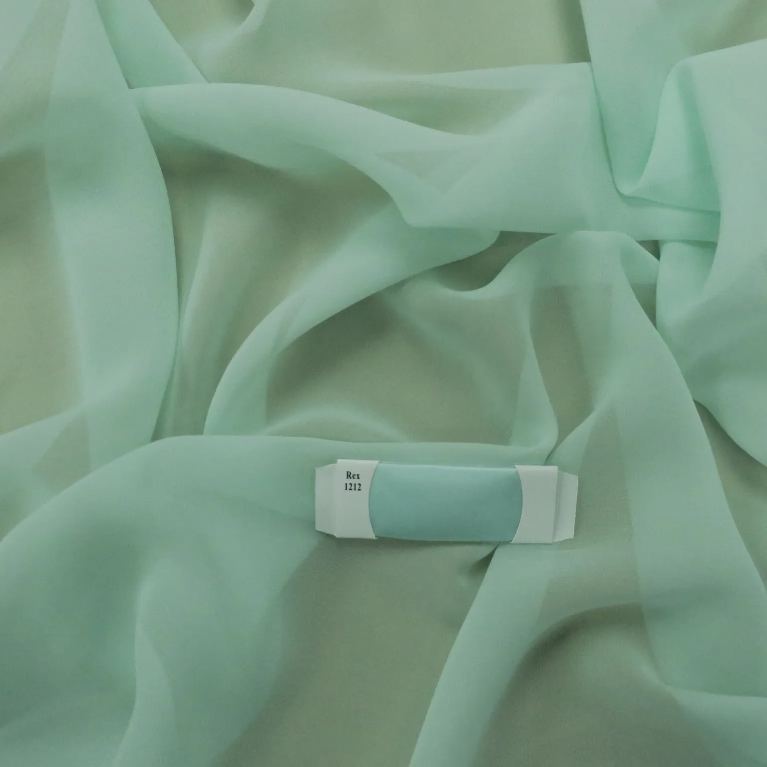 Silk Georgette Chiffon Fabric 54" Mint Solid 10mm 100% Silk