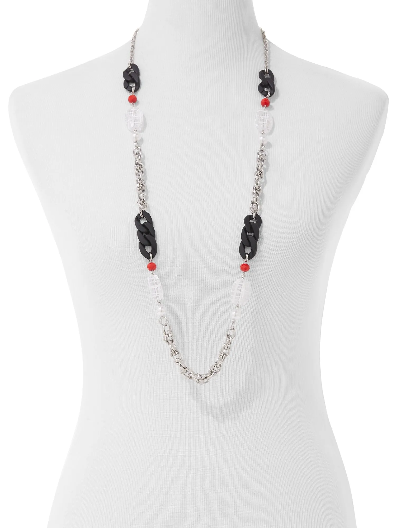 Silvertone Link Necklace