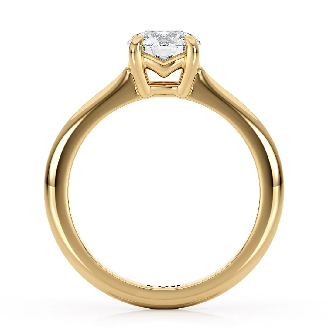 Simple Engagement Rings Round Cut Lab Grown Diamond - The Eloise Ring