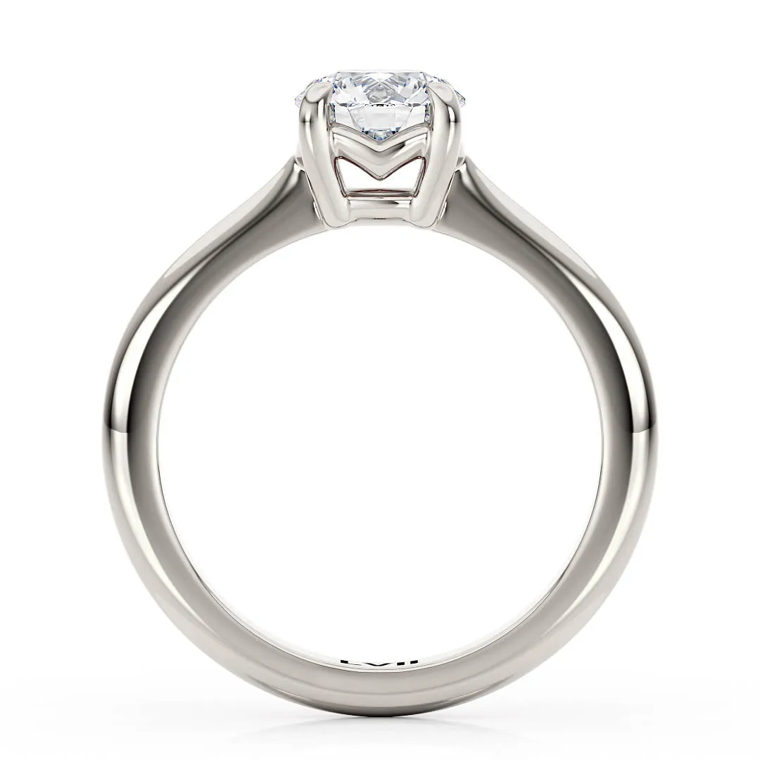 Simple Engagement Rings Round Cut Lab Grown Diamond - The Eloise Ring