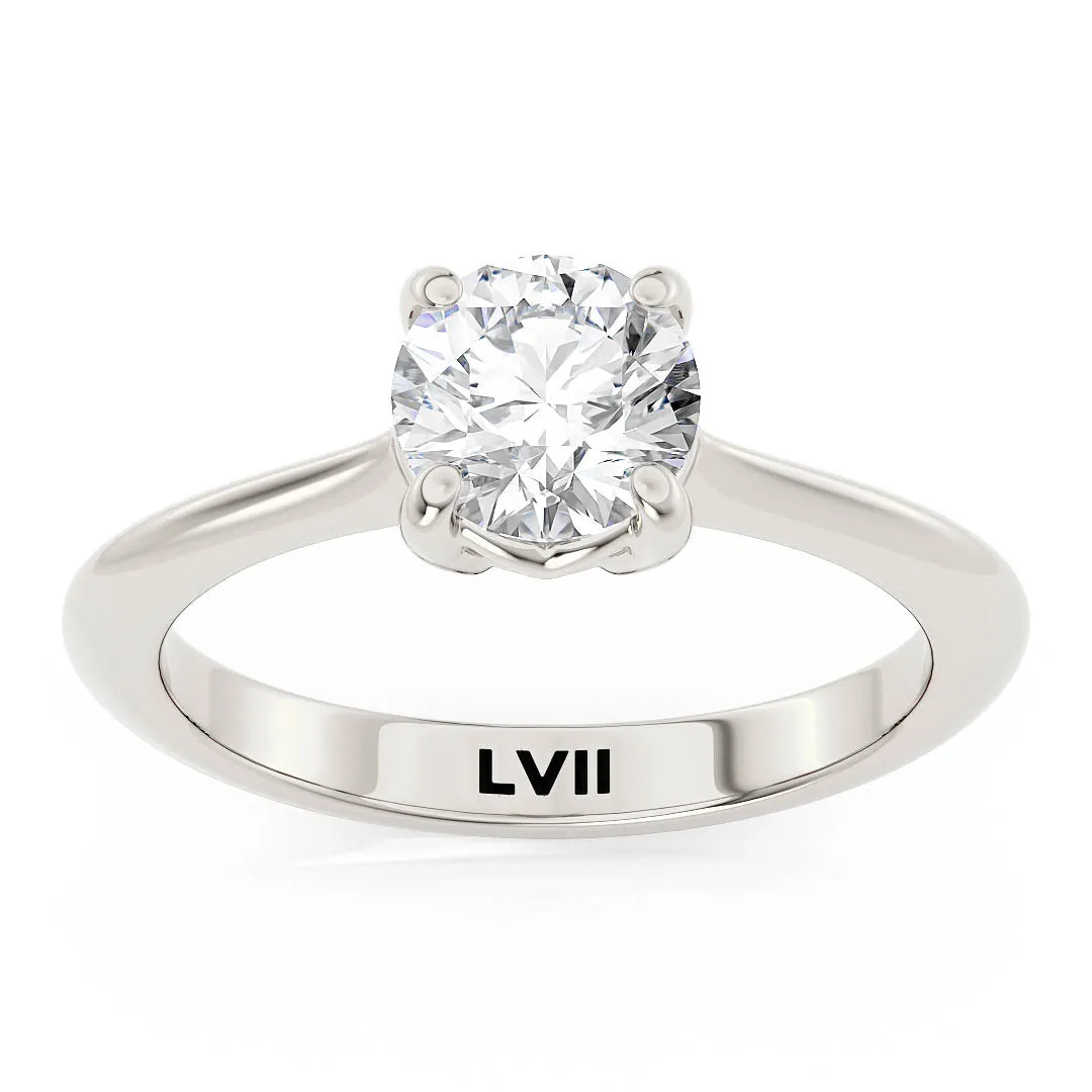 Simple Engagement Rings Round Cut Lab Grown Diamond - The Eloise Ring