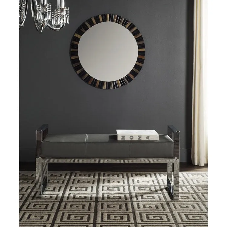 Slade Bench - Gray/Chrome