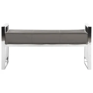 Slade Bench - Gray/Chrome