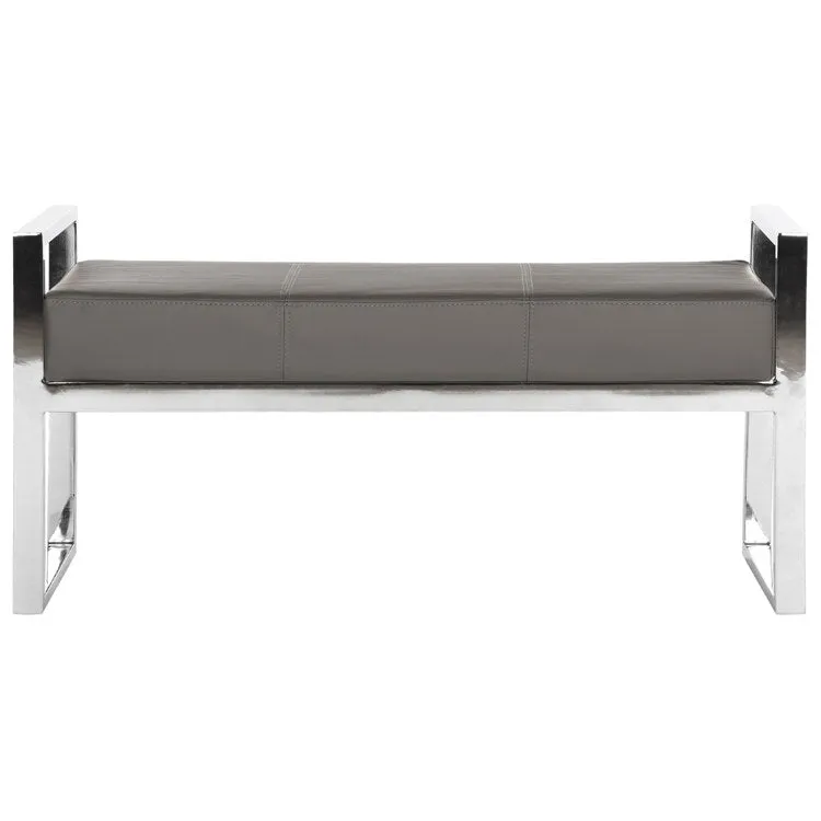 Slade Bench - Gray/Chrome