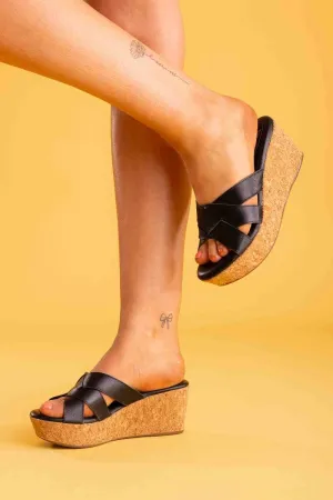Tate Wedge Black